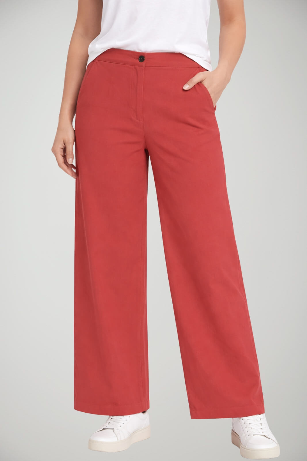Pantaloni donna iblues wide leg color fragola