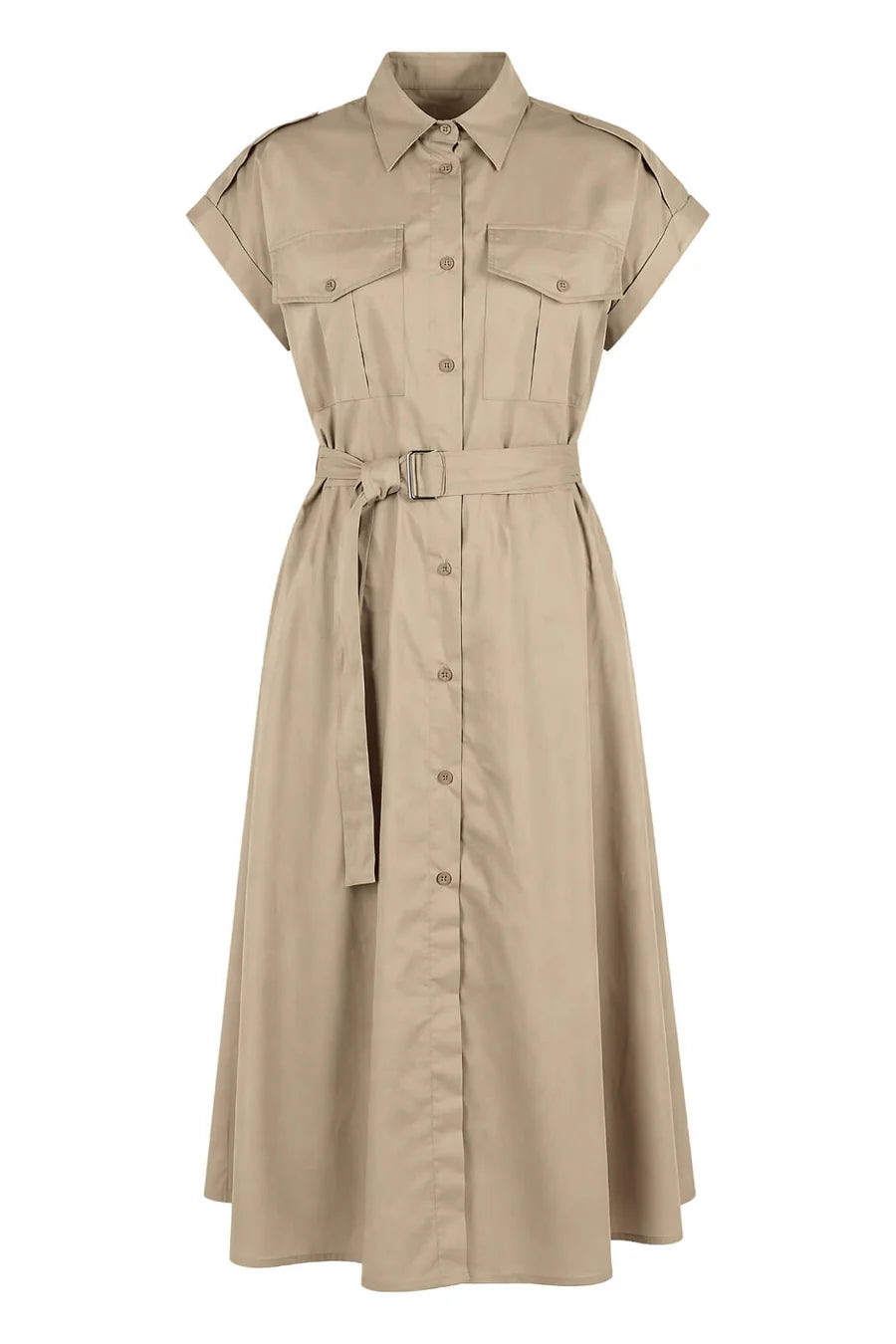 Icona Abito donna chemisier in cotone con cintura coordinata