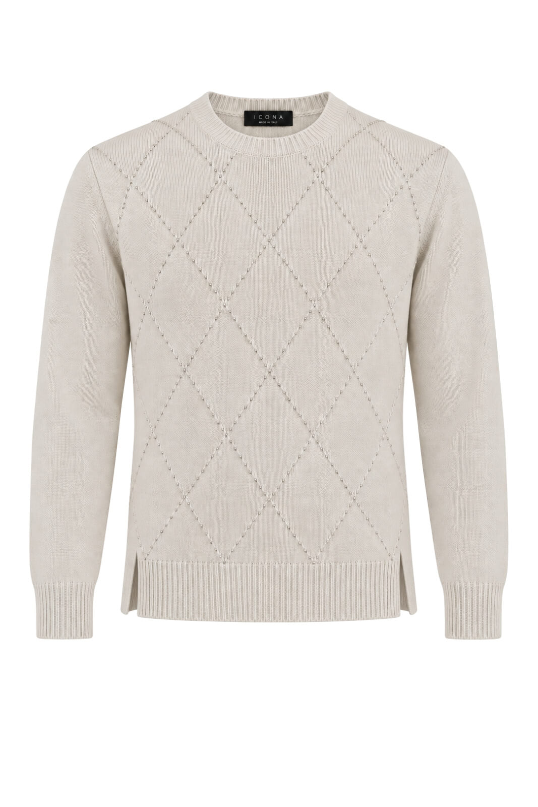 Icona Maglia Donna Fantasia Rombi con Strass