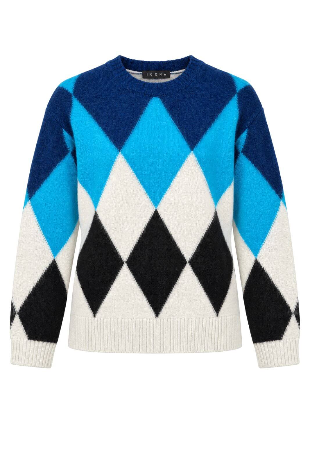 Icona Maglia Donna con Rombi Multicolore