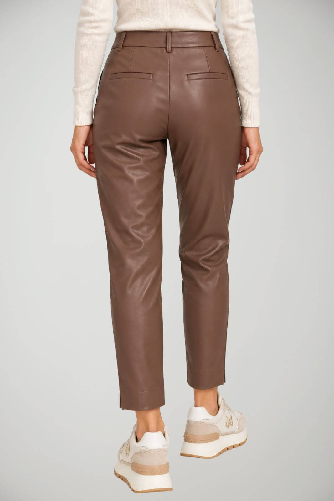 Icona Pantaloni Donna Vita Alta in Ecopelle