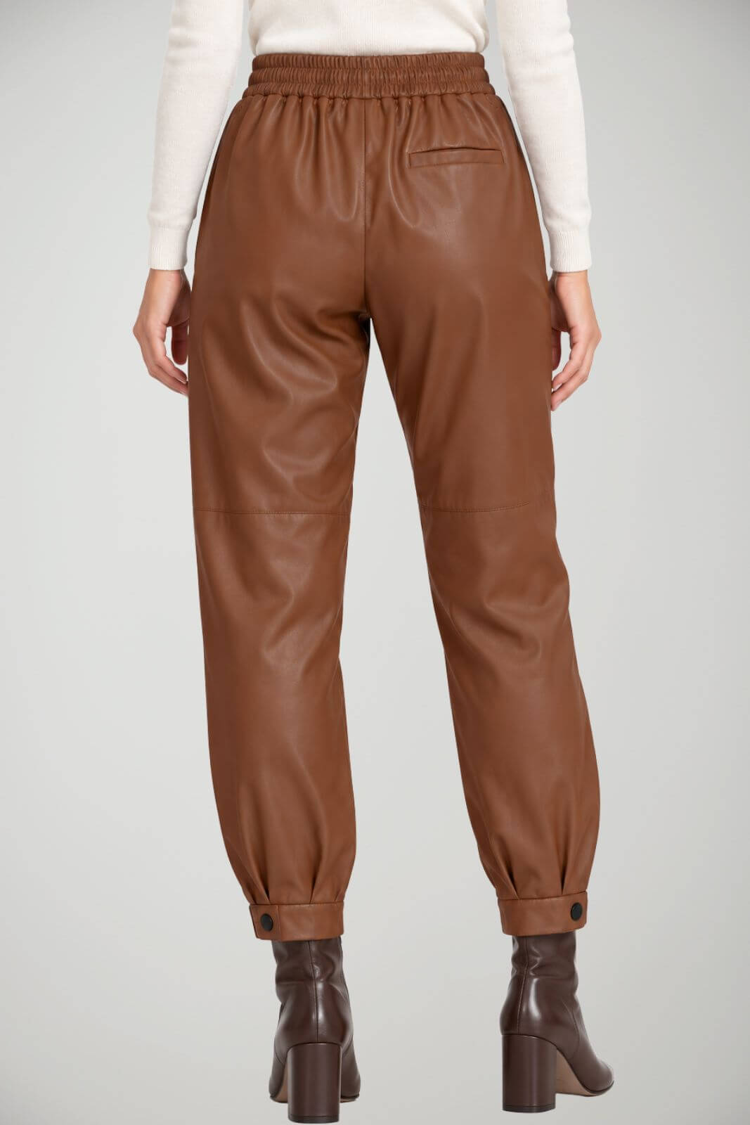Icona Pantaloni Donna Slip On in Ecopelle