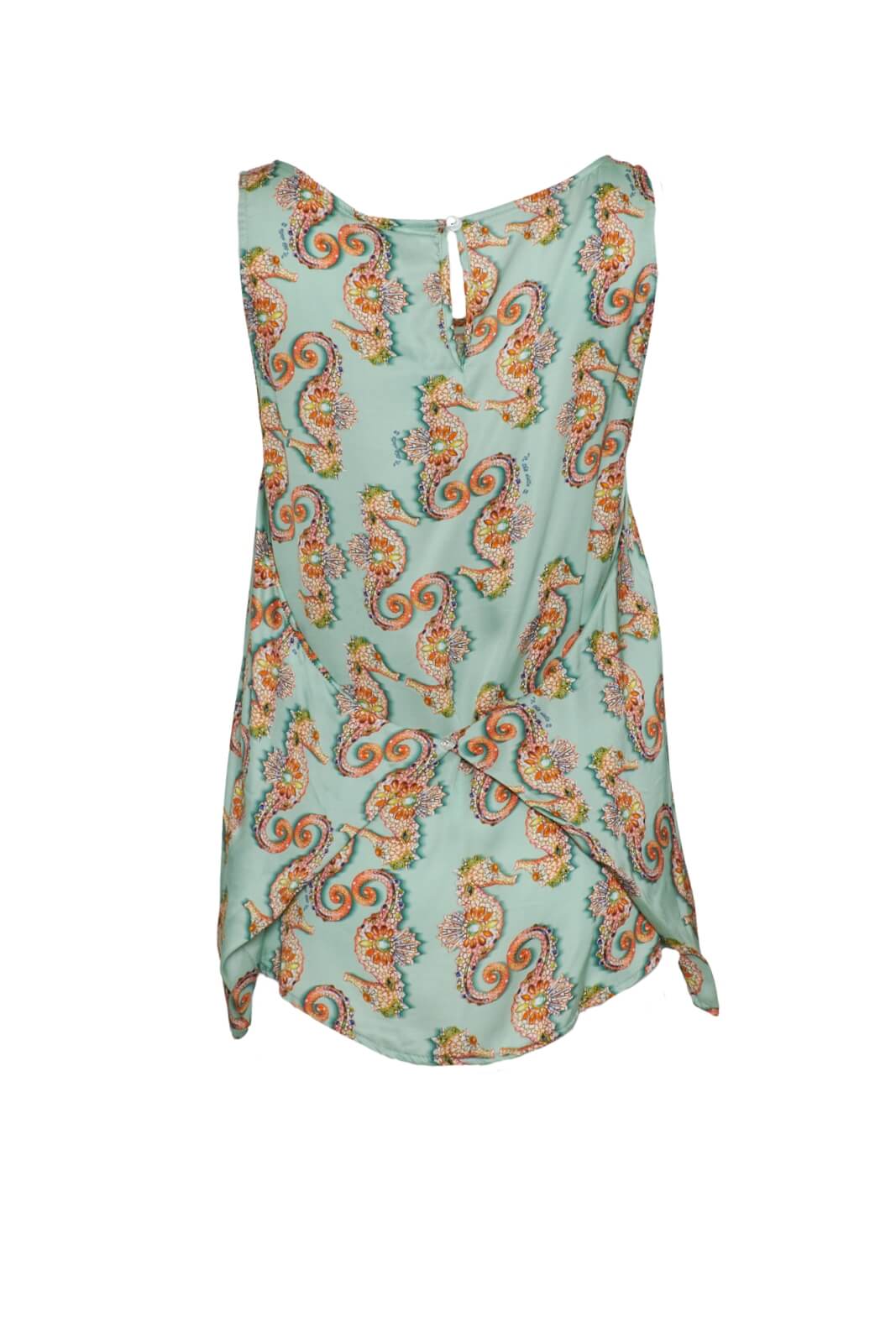 Canotta donna smanicata sea horse retro