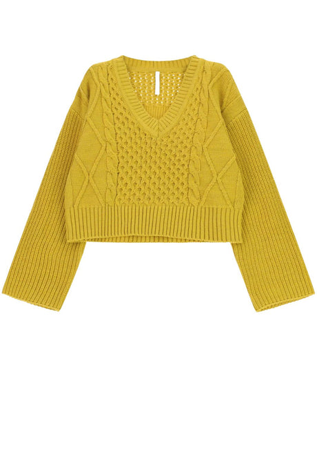 Imperial maglia donna cropped intrecciata