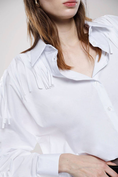 Imperial Camicia Donna oversize con frange