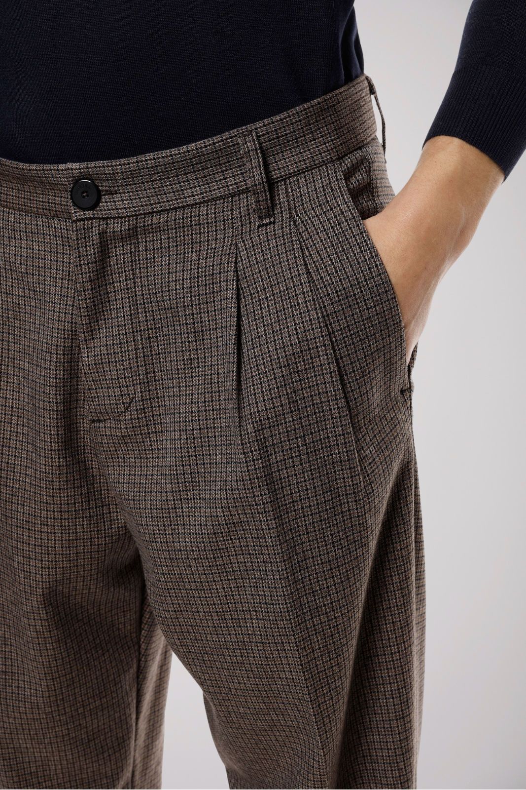 Imperial Pantaloni Uomo micro pattern con pences