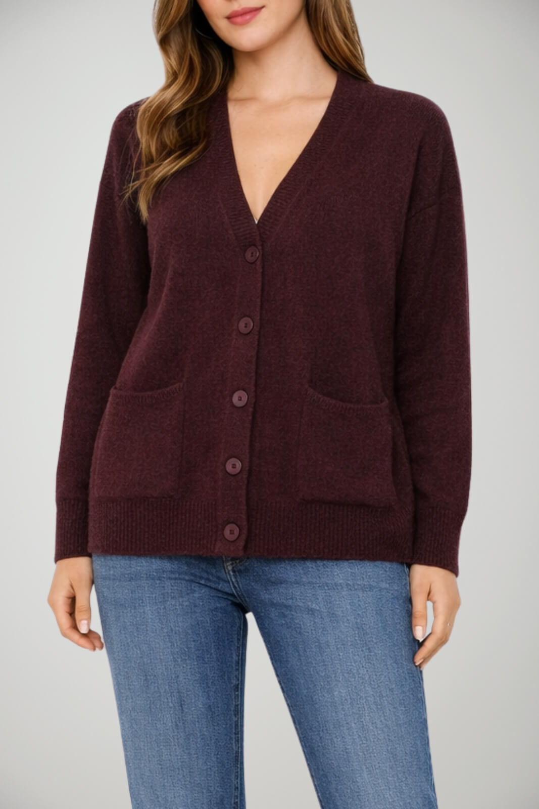 Cardigan da donna Imperial con bottoni e tasche