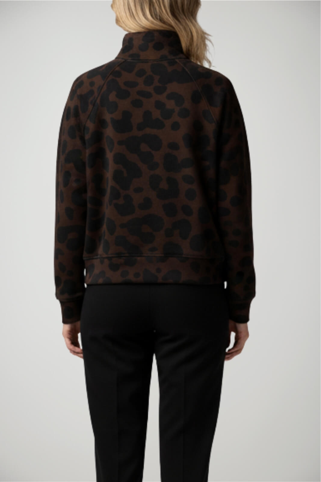 Felpa da donna Imperial full zip in fantasia maculata