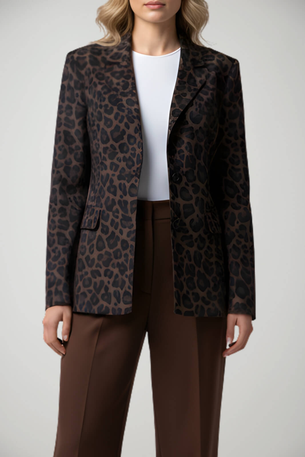 Giacca da donna Imperial monopetto in fantasia animalier