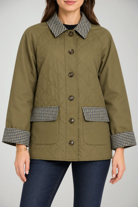 Imperial women's jacket with houndstooth details