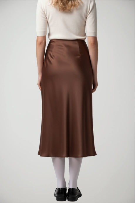 Gonna longuette Imperial in raso e vita elastica