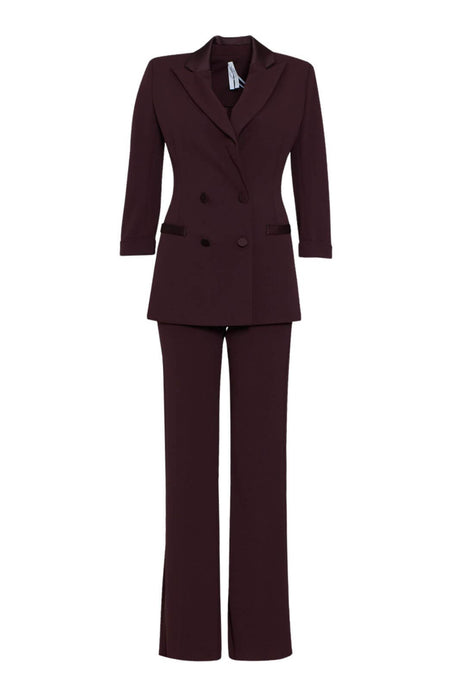 Tailleur da donna Imperial doppiopetto con dettagli in raso