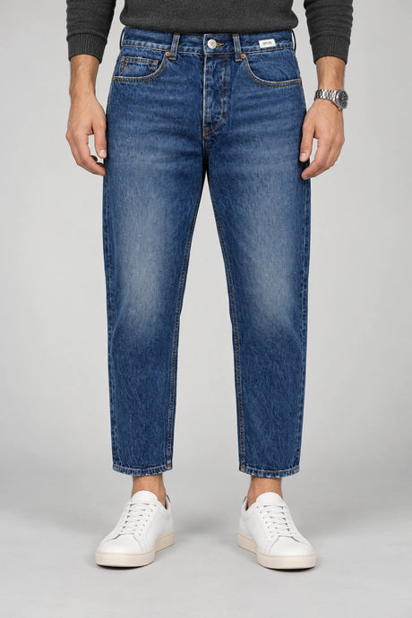 Impure Jeans Uomo Japan Cropped Fit in Cotone