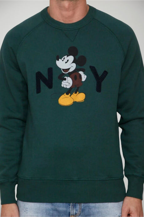 Felpa da uomo In the box a girocollo con stampa Mickey Mouse fronte 1