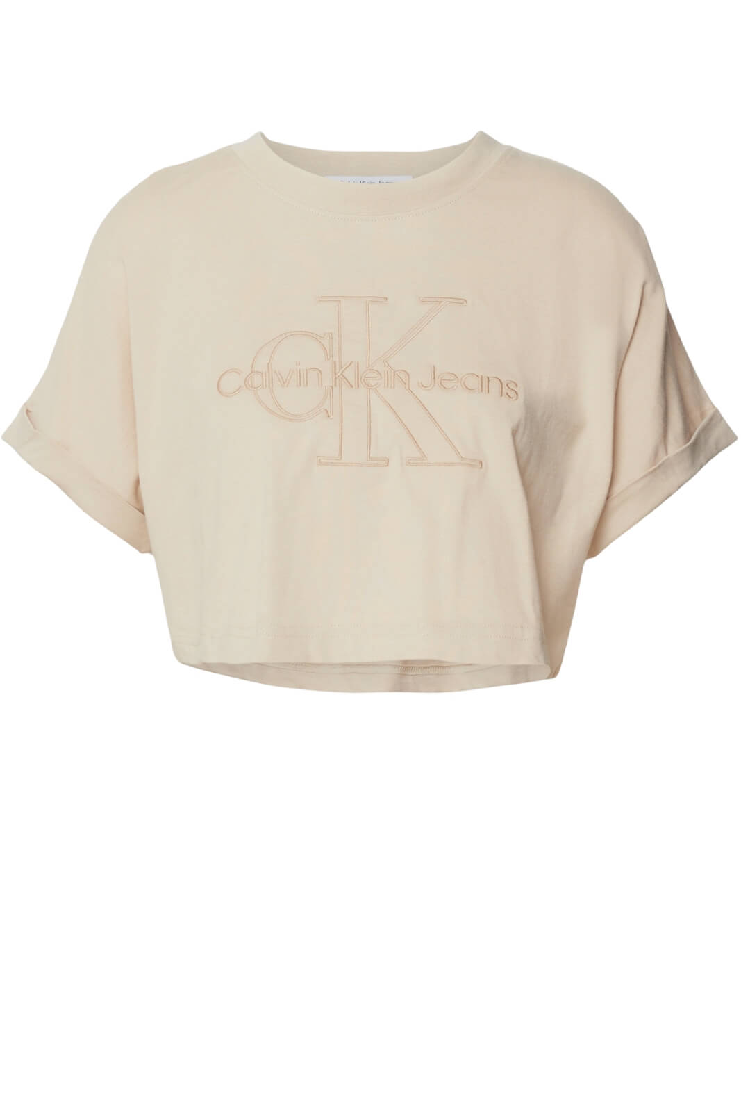 Calvin Klein Cropped Women's T-Shirt with CK monogram