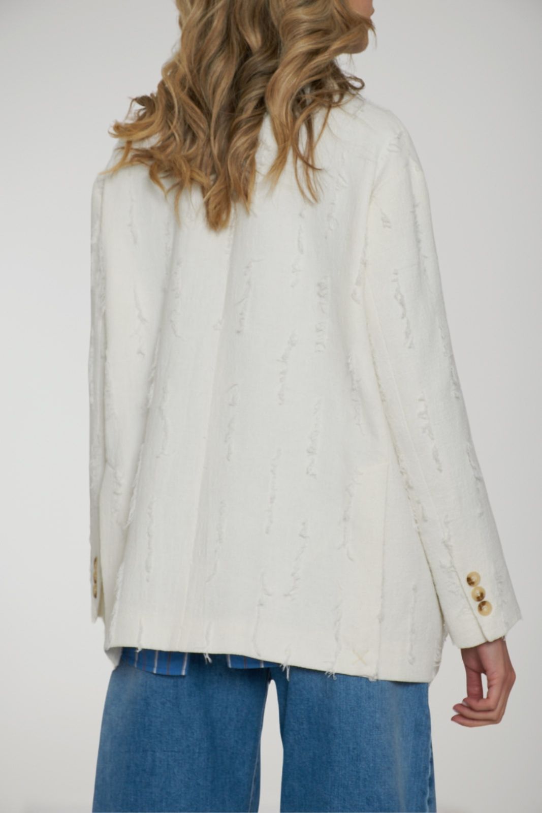 Dixie Women's Jacket with Frayed Effect