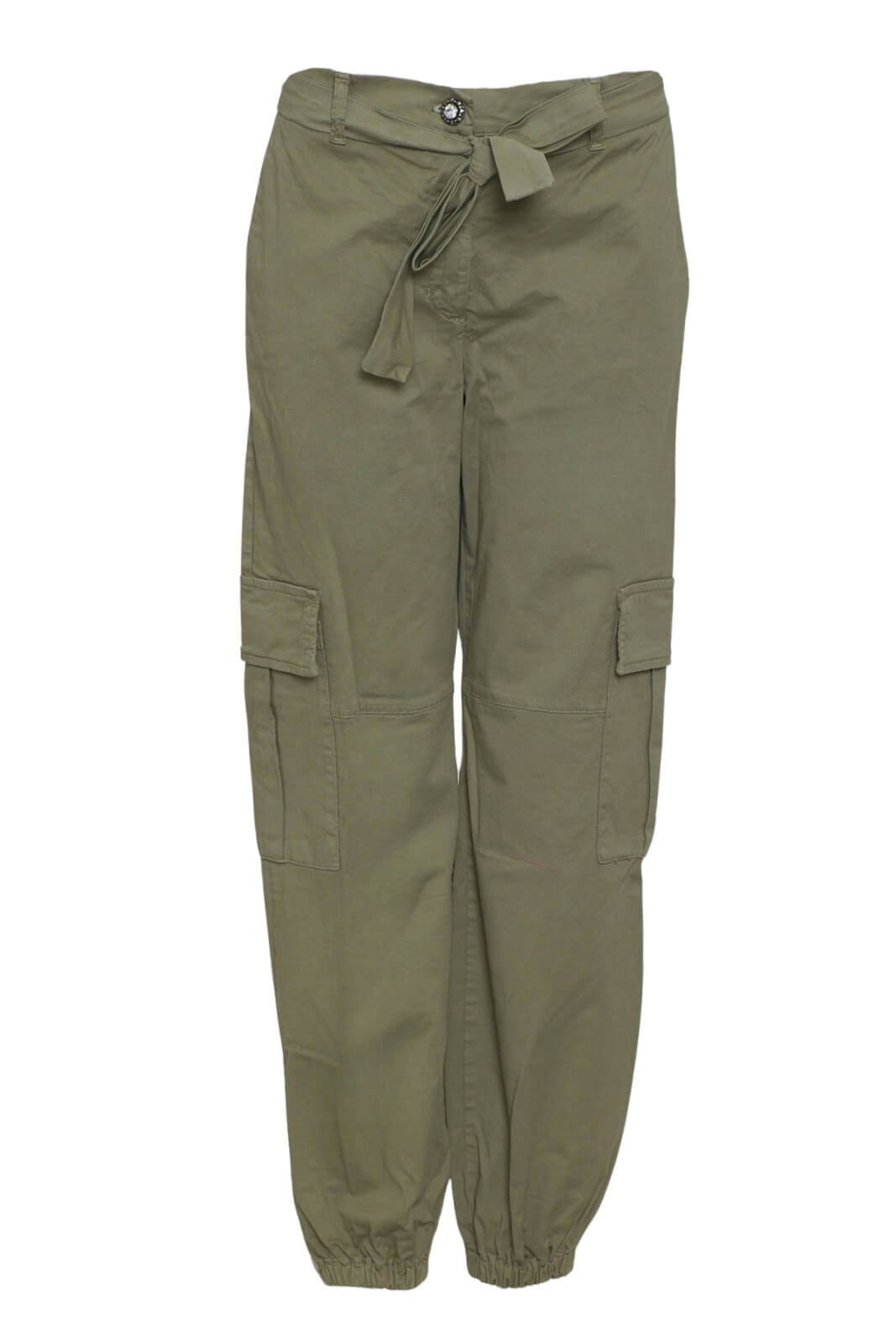 Pantalones cargo ecológicos para mujer con fajín