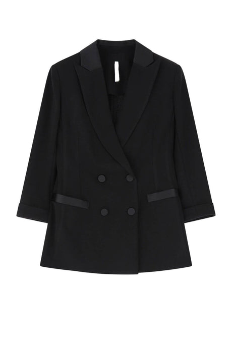 Imperial women's jacket with double-breasted closure and satin details