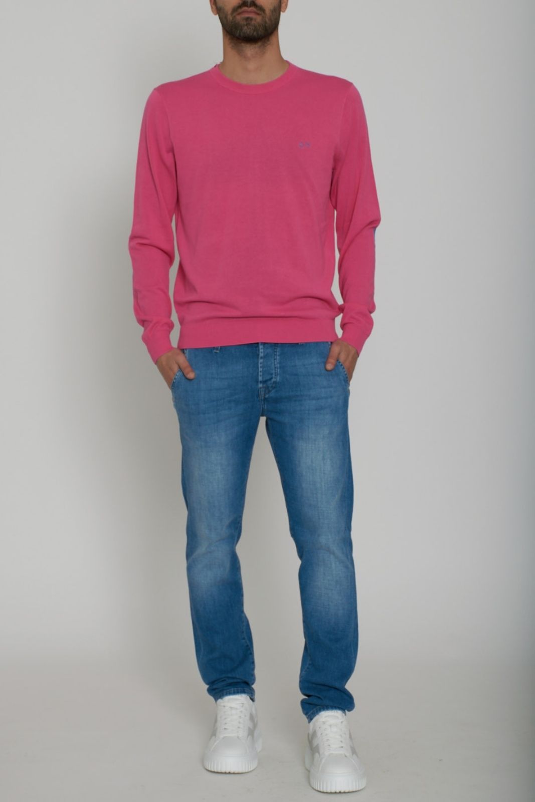 Sun68 Men's Jersey With Elbow Detail