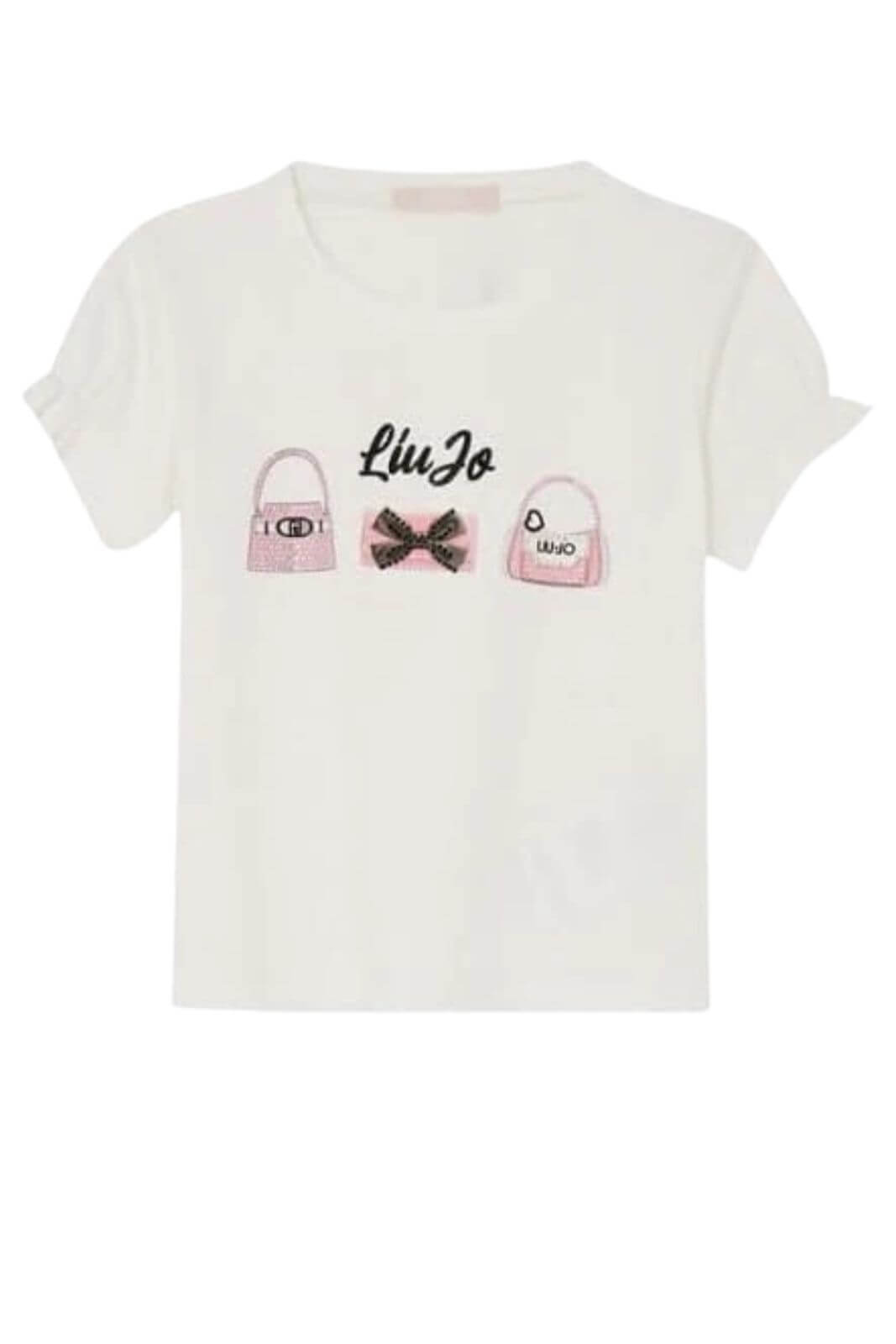 Liu Jo girls' T-shirt with bag print