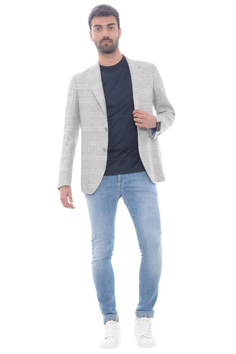 Tagliatore T Shirt Men with Knitted Details
