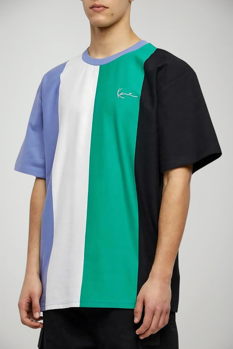 Karl Kani Men's T-Shirt CHEST SIGNATURE OS STRIPED TEE