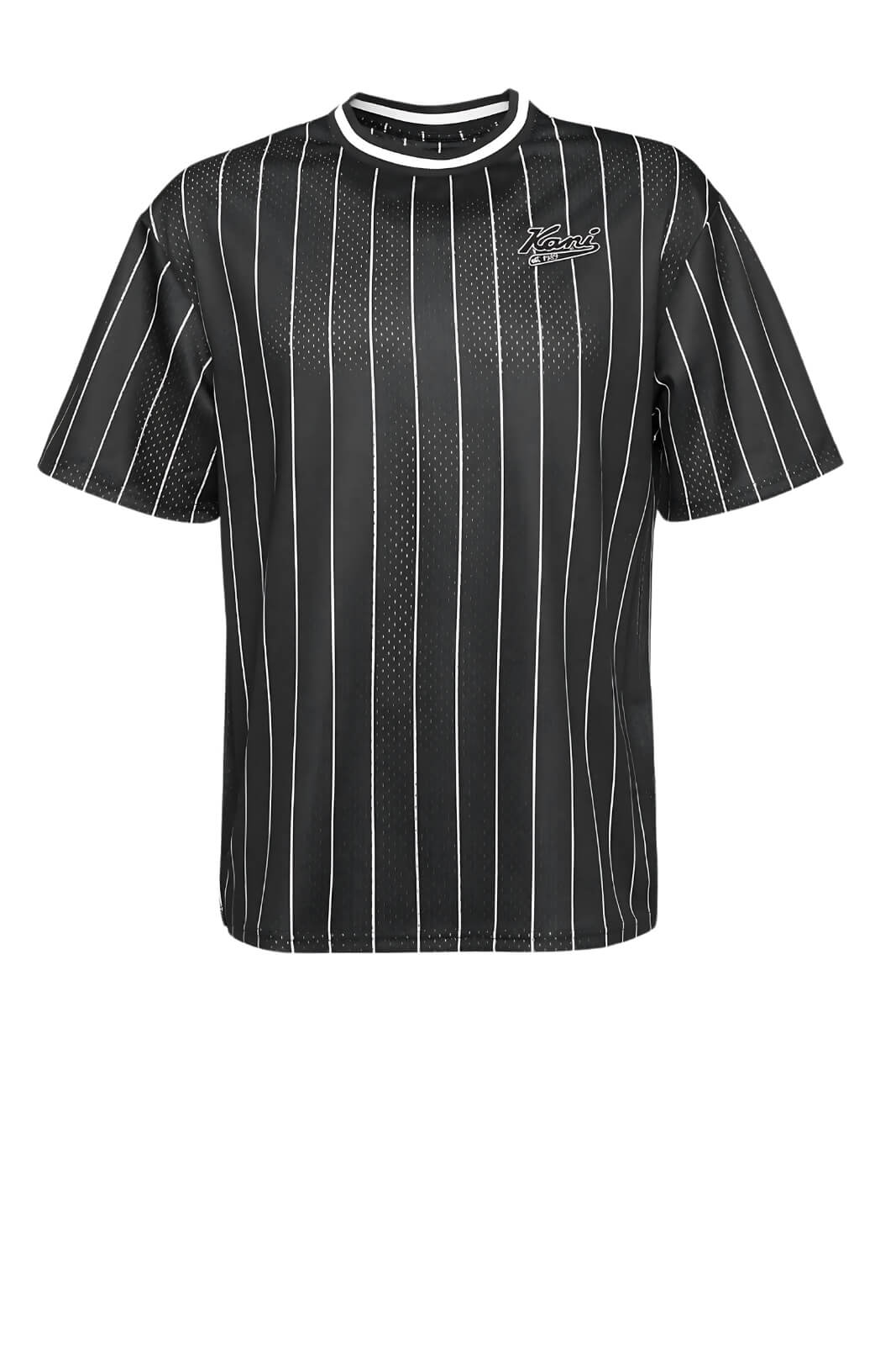 Karl Kani Men's T-Shirt CHEST VARSITY PINSTRIPE MESH TEE