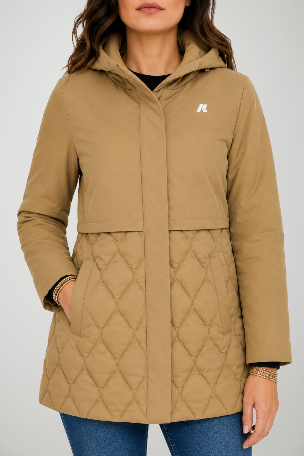 K-Way Giacca Donna Siphane Hybrid Warm Shell / Beige