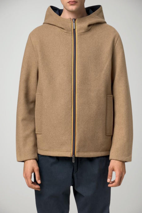 K-Way Giacca Uomo Claudel Wool Bonded reversibile