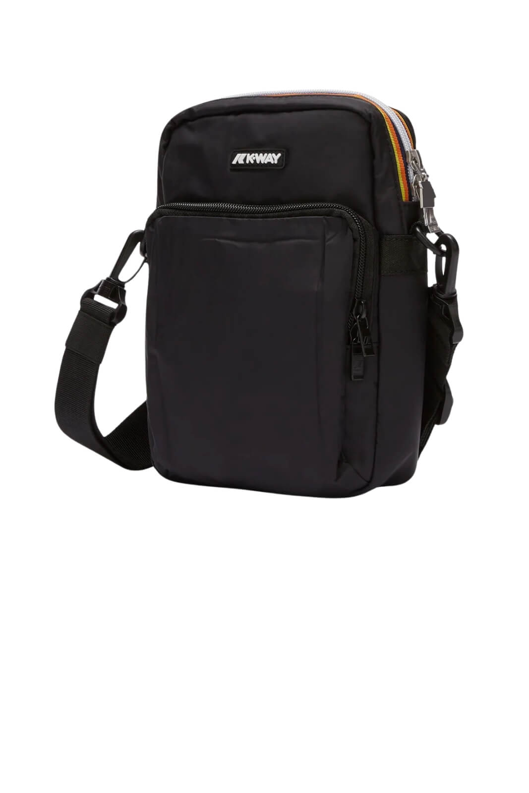 Borsello K-Way Erloy con zip e logo in silicone