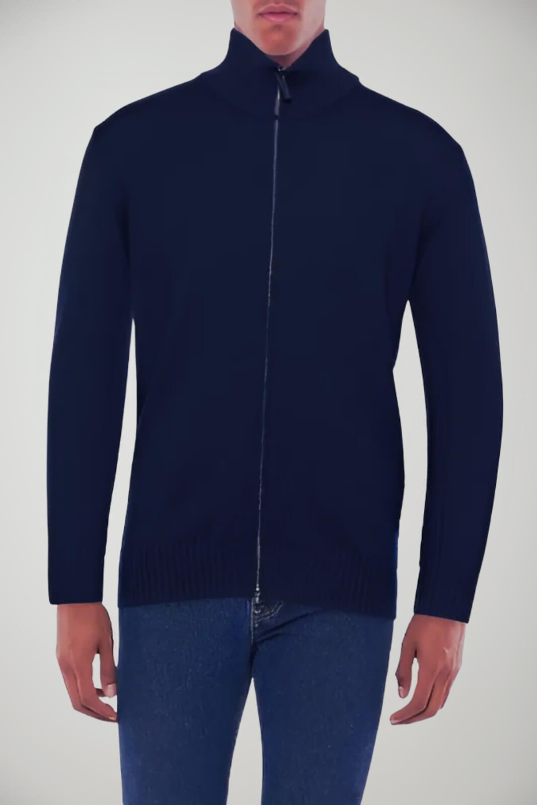 Cardigan da uomo Kangra full zip fronte 1