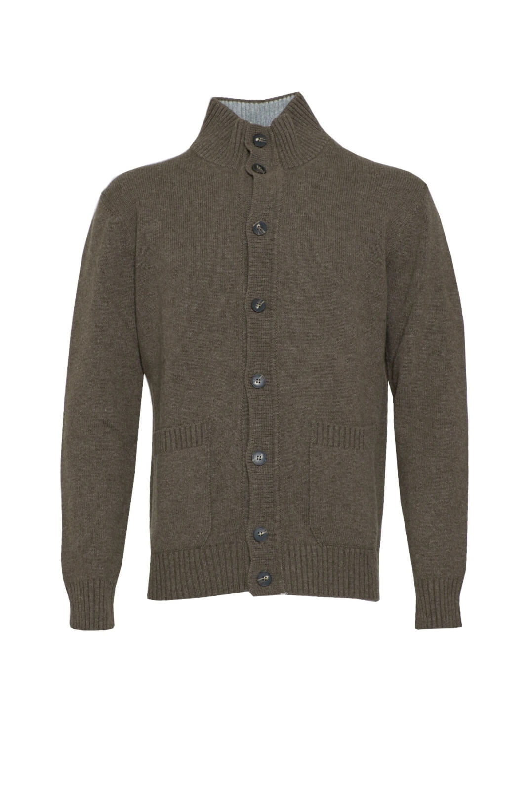 Cardigan da uomo Kangra collo alto con bottoni fronte