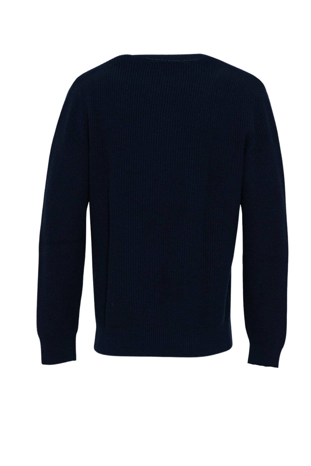 Maglione Kangra da uomo a girocollo in lana a tinta unita retro