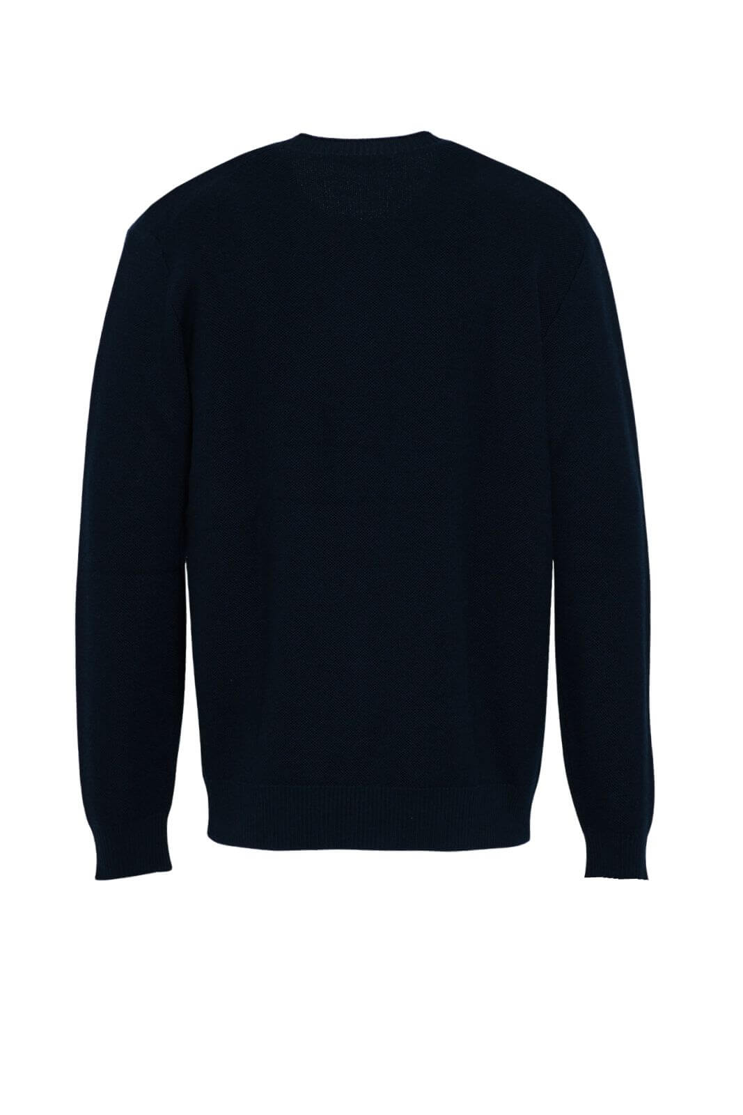 Maglione da uomo Kangra girocollo lavorazione a nido d'ape retro