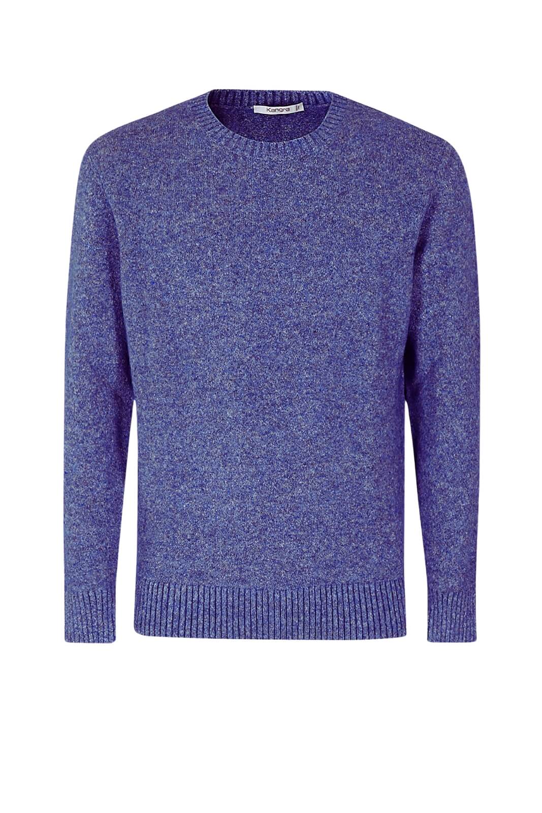 Maglione Kangra da uomo girocollo melange in lana fronte