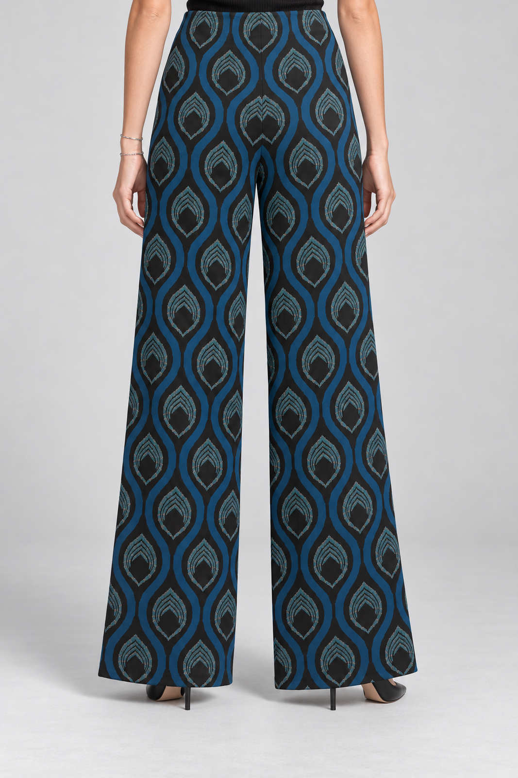 Kaos Pantaloni Donna palazzo in viscosa jacquard