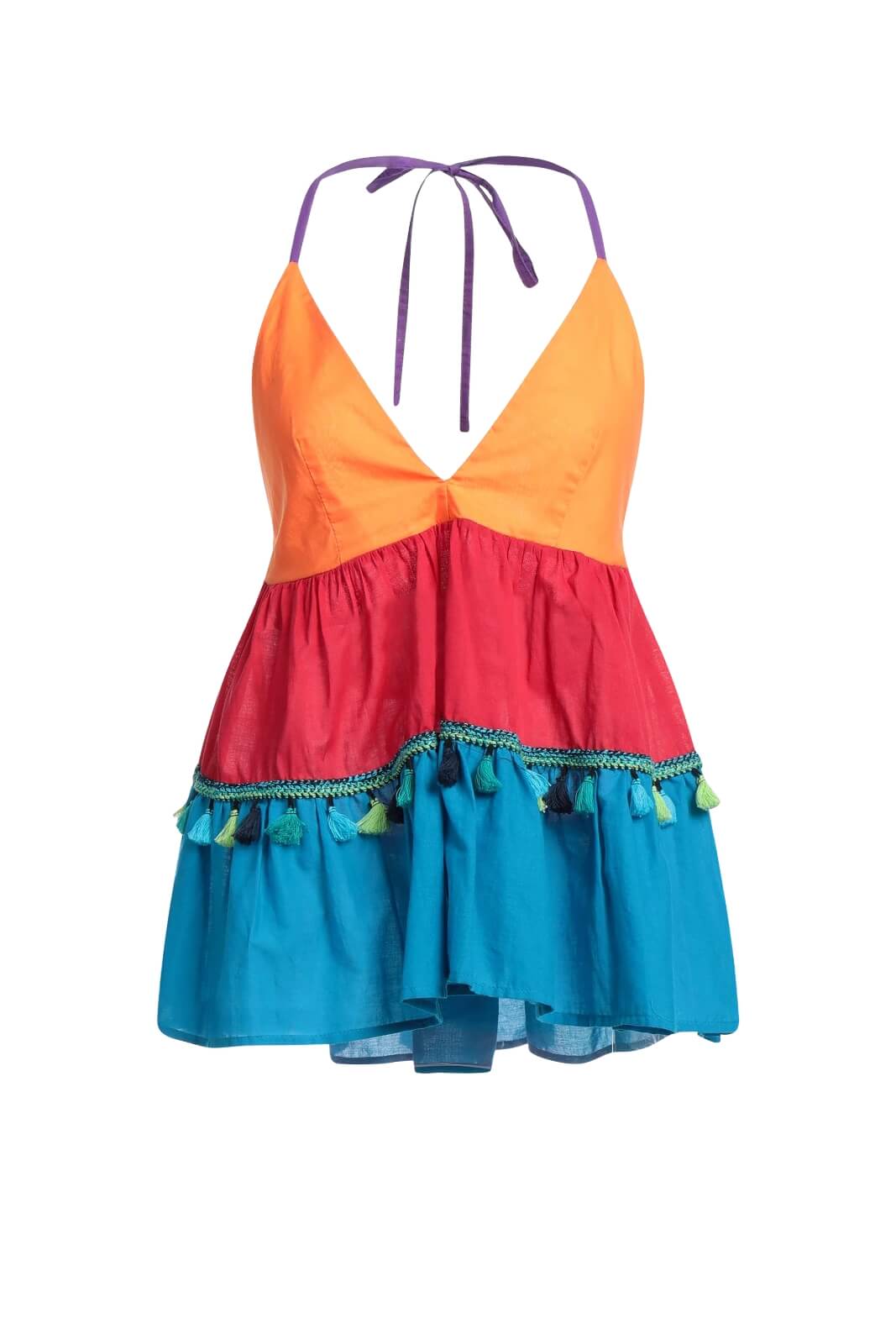 Kaos Top Donna Multicolore con Nappine