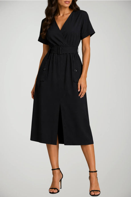 Abito da donna Kaos lungo in cotone con cintura