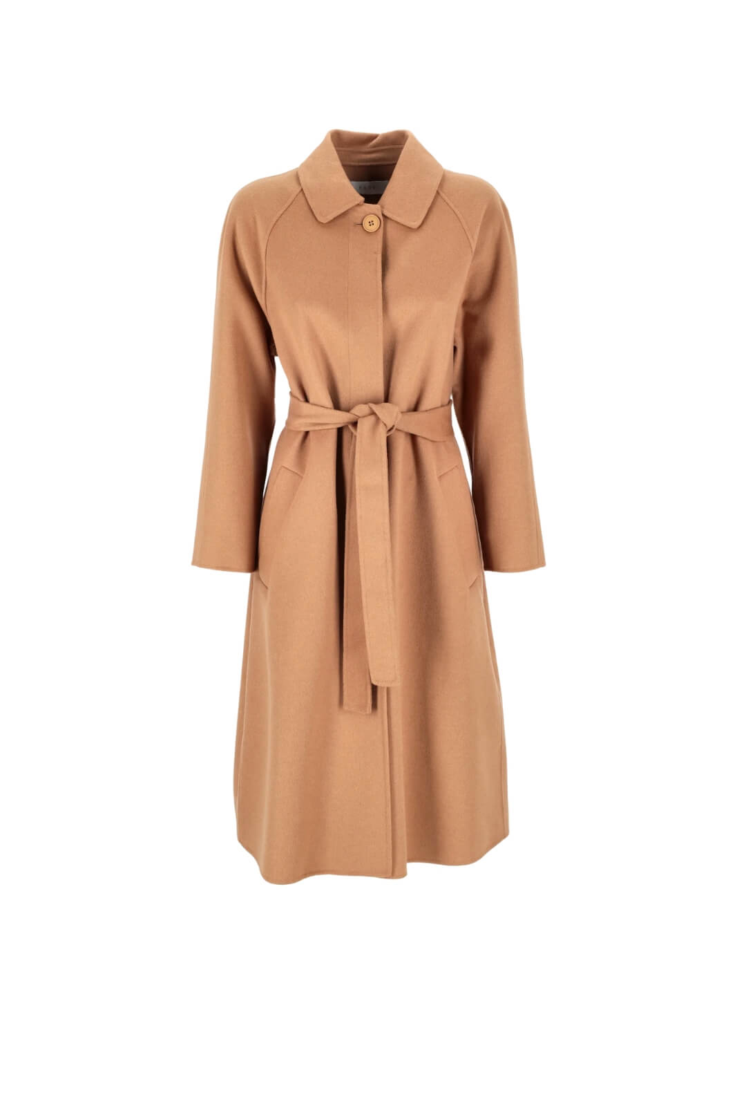 Cappotto Kaos lungo da donna in panno fronte