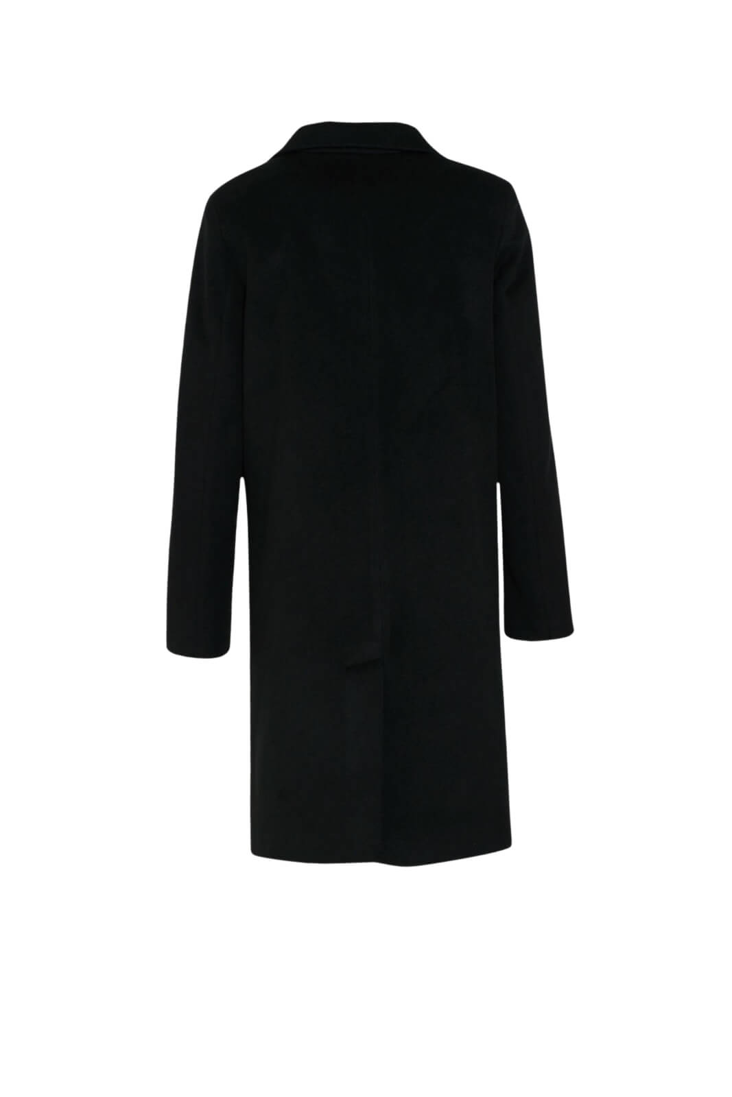 Cappotto donna Kaos monopetto in panno nero retro