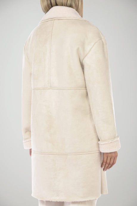 Cappotto Kaos donna montone con pelliccia interna retro