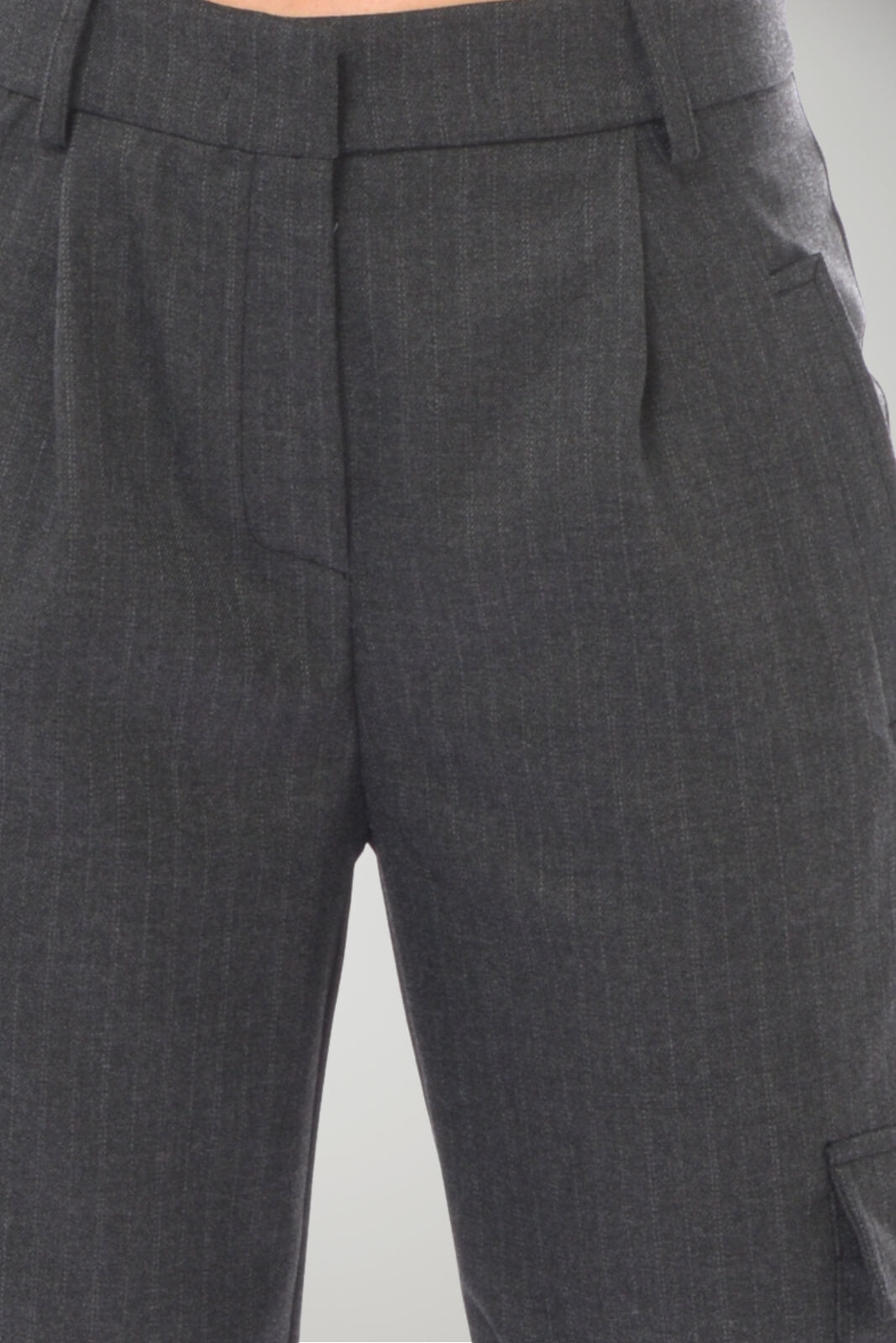 Pantaloni da donna Kaos modello cargo gessati con pences