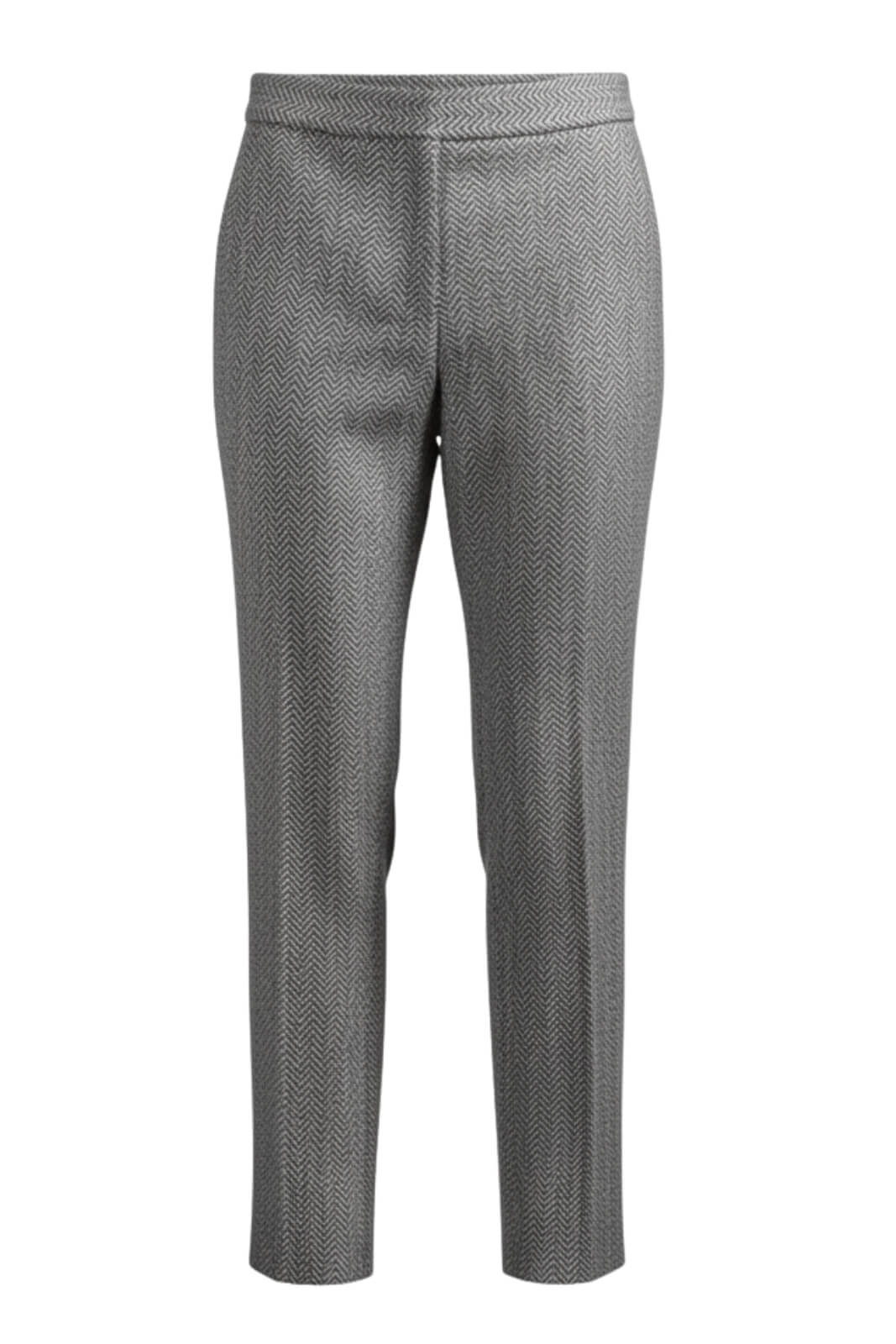 Pantaloni da donna Kaos in trama spigata con zip sul fianco