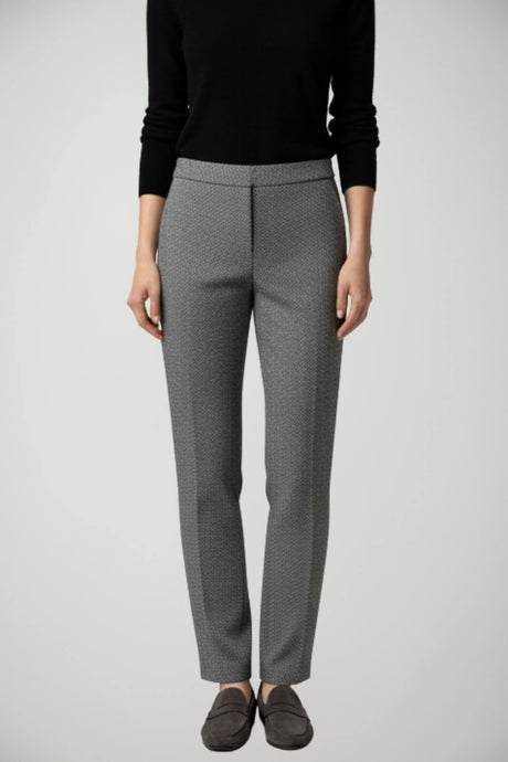 Pantaloni da donna Kaos in trama spigata con zip sul fianco