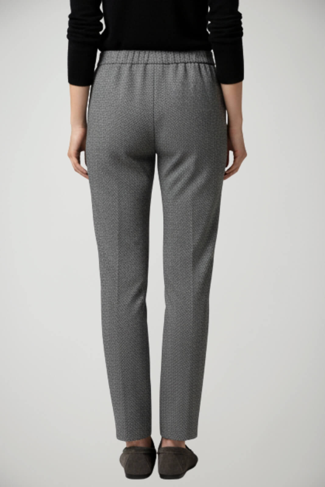 Pantaloni da donna Kaos in trama spigata con zip sul fianco