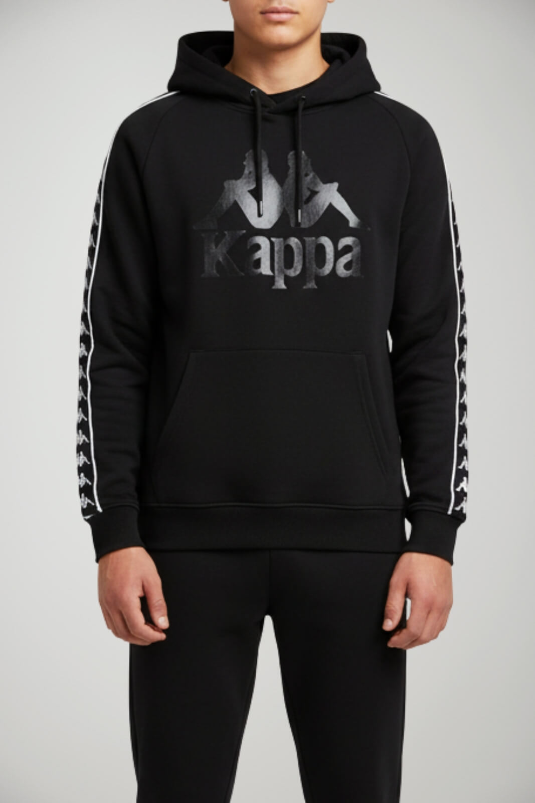 Felpa da bambino Kappa con cappuccio e maxi logo