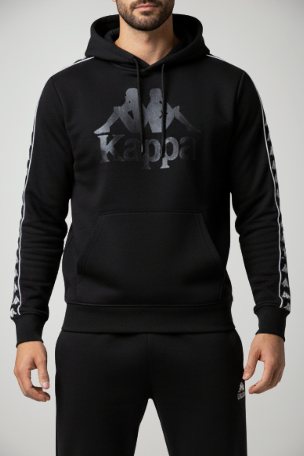 Felpa uomo Kappa con cappuccio e stampa logo