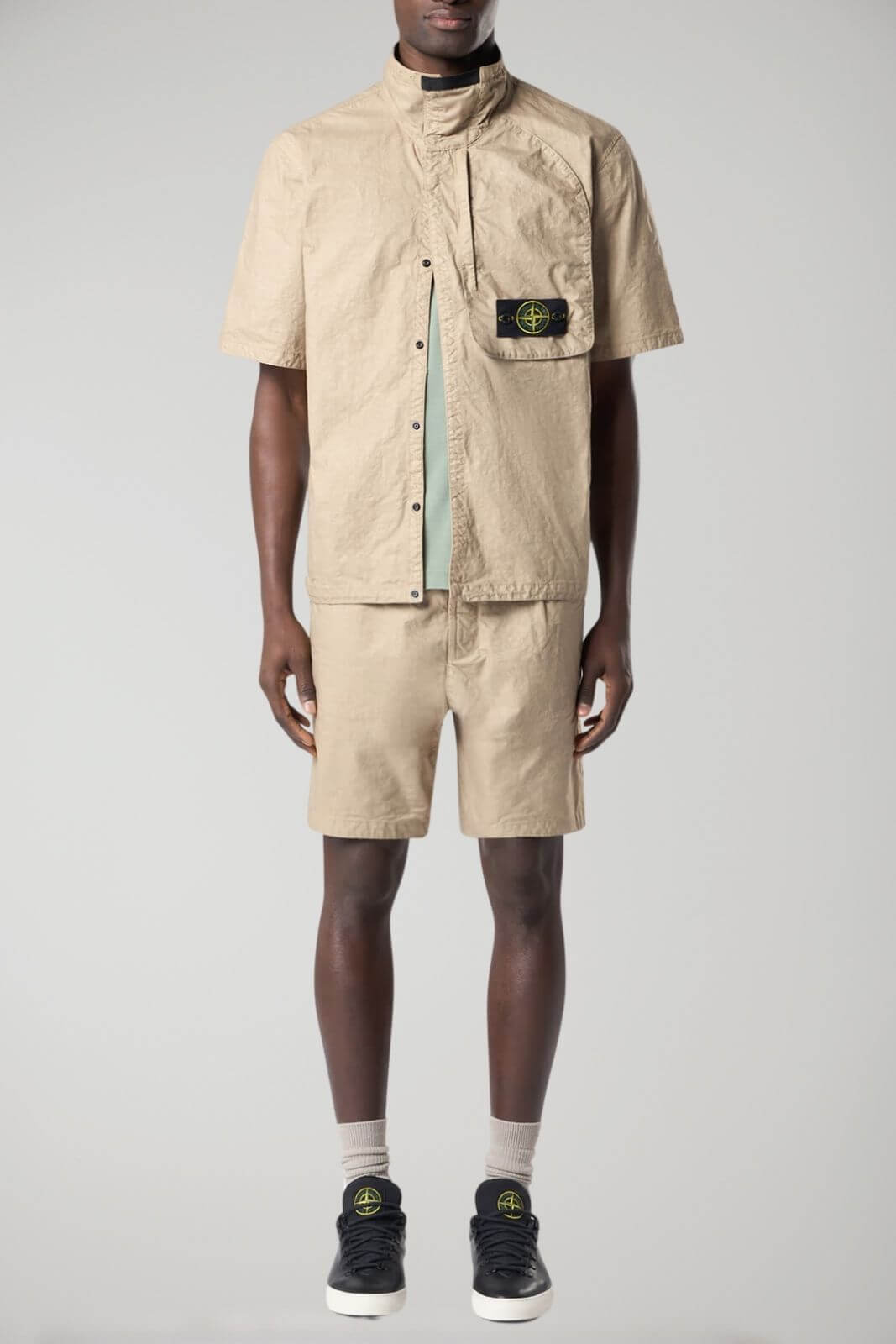 Stone Island men's Bermuda shorts ORGANIC LOOK NYLON PANAMA-TC