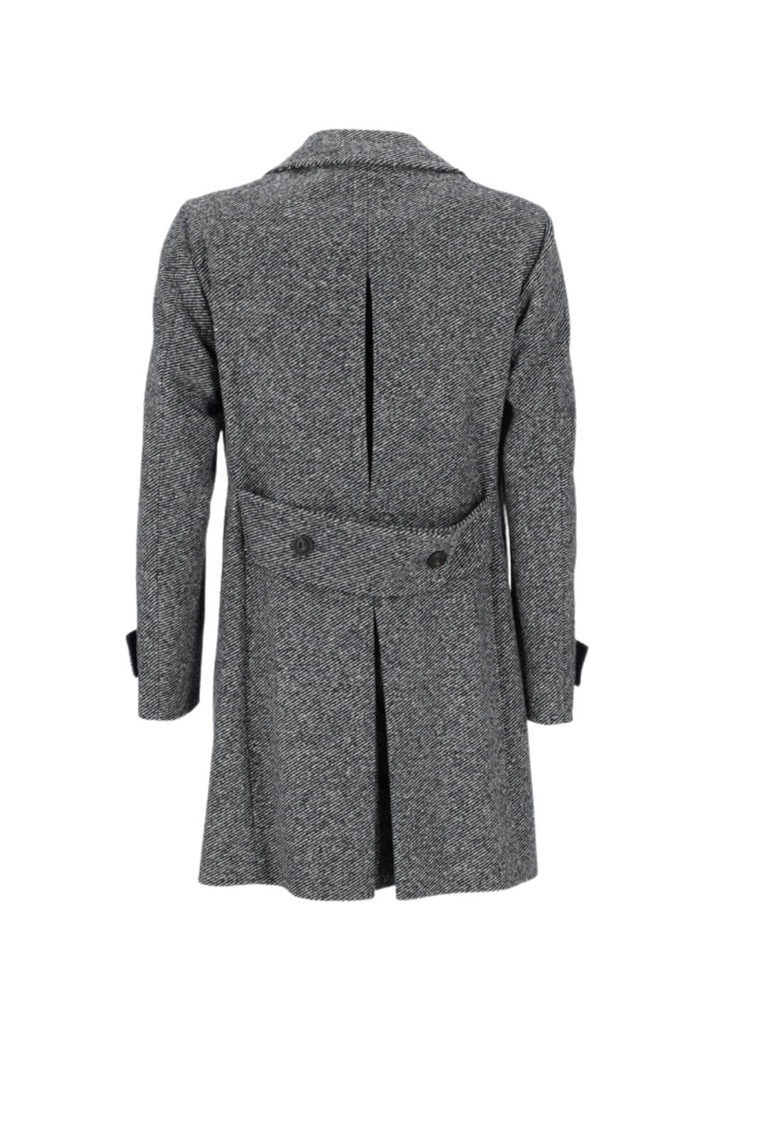 Cappotto LBM 1911 da uomo lungo doppiopetto spinato retro