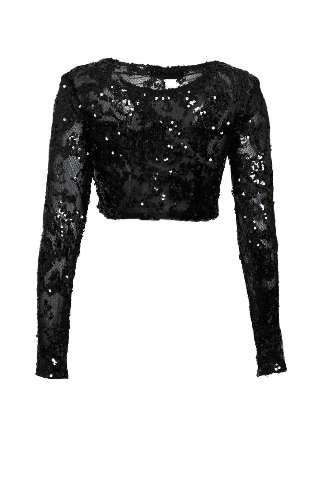 Top da donna La Haine Inside Us crop con paillettes retro